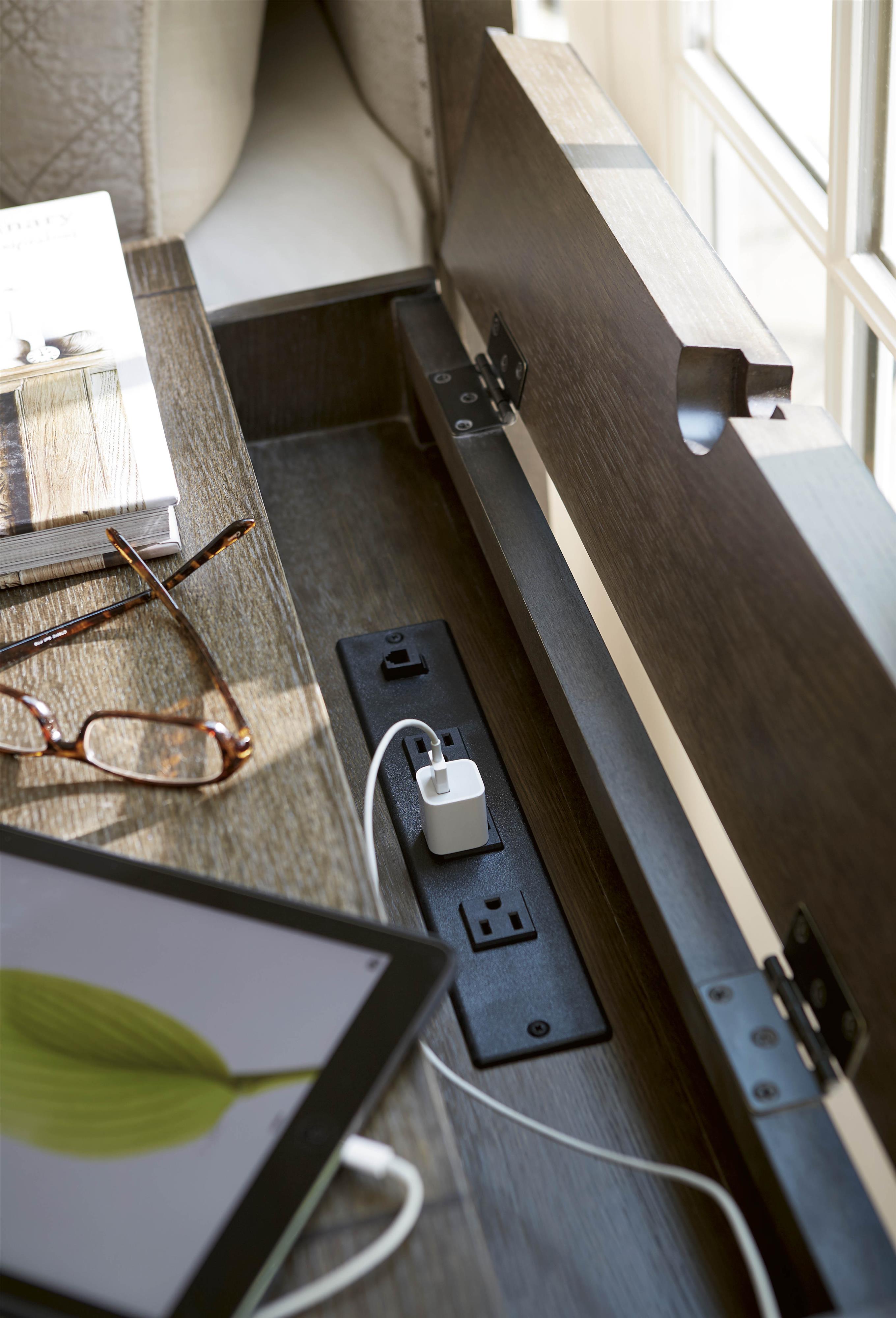 Universal Playlist 507350 Nightstand with Hidden Outlets Baer's